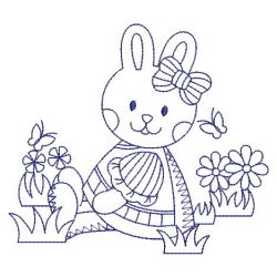 Redwork Cute Rabbit 06(Md) machine embroidery designs