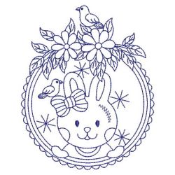 Redwork Cute Rabbit 09(Md) machine embroidery designs