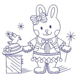 Redwork Cute Rabbit 10(Lg) machine embroidery designs