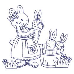 Redwork Cute Rabbit 12(Lg)