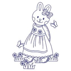 Redwork Cute Rabbit 14(Lg)