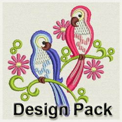 Fancy Parrot machine embroidery designs