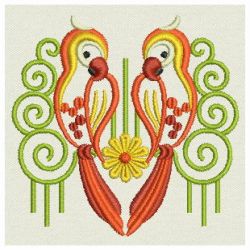 Fancy Parrot 10 machine embroidery designs