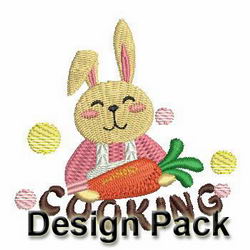 Cute Cooking Rabbit machine embroidery designs