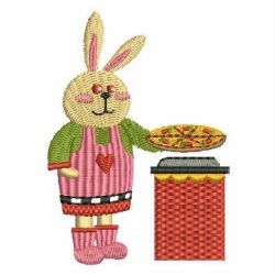 Cute Cooking Rabbit 03 machine embroidery designs
