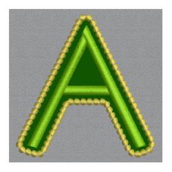 Golden Applique Alphabets 01 machine embroidery designs