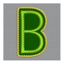 Golden Applique Alphabets 02 machine embroidery designs