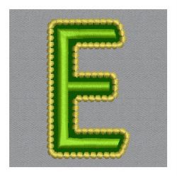 Golden Applique Alphabets 05 machine embroidery designs