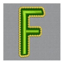 Golden Applique Alphabets 06 machine embroidery designs