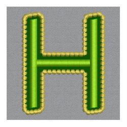 Golden Applique Alphabets 08 machine embroidery designs