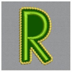 Golden Applique Alphabets 18 machine embroidery designs