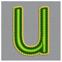 Golden Applique Alphabets 21 machine embroidery designs