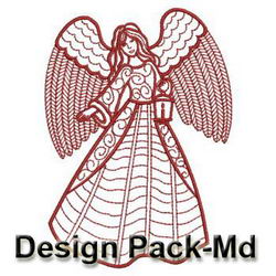 Redwork Angels(Md) machine embroidery designs