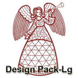 Redwork Angels(Lg) machine embroidery designs