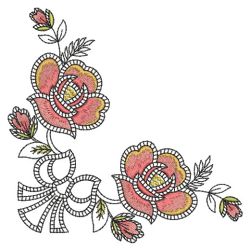 Exotic Floral Corner 05(Md) machine embroidery designs