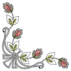 Exotic Floral Corner 06(Md) machine embroidery designs