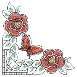 Exotic Floral Corner 09(Md) machine embroidery designs