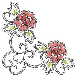 Exotic Floral Corner 10(Md) machine embroidery designs