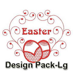 Heirloom Easter Eggs Redwork(Lg) machine embroidery designs