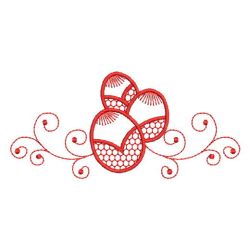 Heirloom Easter Eggs Redwork 03(Lg) machine embroidery designs