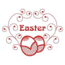 Heirloom Easter Eggs Redwork 07(Sm) machine embroidery designs