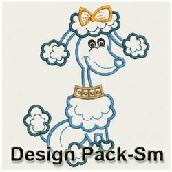 Satin Poodles(Sm) machine embroidery designs