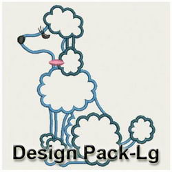 Satin Poodles(Lg) machine embroidery designs