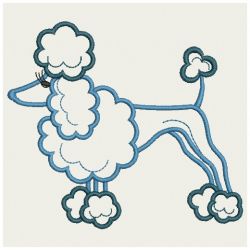 Satin Poodles 01(Md) machine embroidery designs