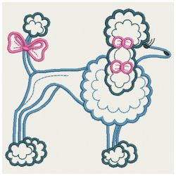 Satin Poodles 05(Md) machine embroidery designs