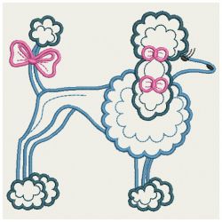 Satin Poodles 05(Sm) machine embroidery designs