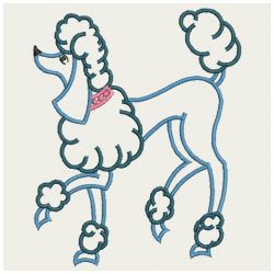 Satin Poodles 07(Lg) machine embroidery designs