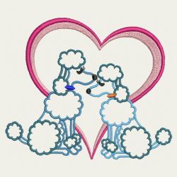 Satin Poodles 08(Lg) machine embroidery designs