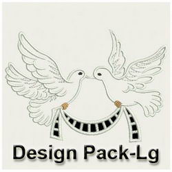 Cutwork Doves(Lg) machine embroidery designs
