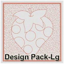 Trapunto Fruit Quilt Blocks(Lg) machine embroidery designs