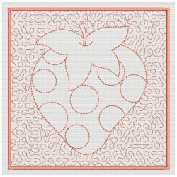 Trapunto Fruit Quilt Blocks 01(Md)