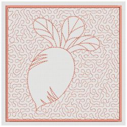 Trapunto Fruit Quilt Blocks 02(Lg) machine embroidery designs