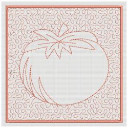 Trapunto Fruit Quilt Blocks 03(Sm) machine embroidery designs