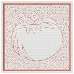Trapunto Fruit Quilt Blocks 03(Md) machine embroidery designs