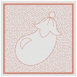 Trapunto Fruit Quilt Blocks 04(Lg)