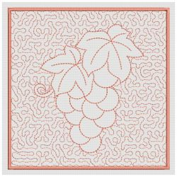 Trapunto Fruit Quilt Blocks 08(Md)