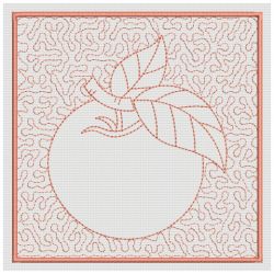 Trapunto Fruit Quilt Blocks 10(Md) machine embroidery designs