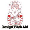 Redwork Russian Nesting Doll(Md)