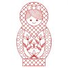 Redwork Russian Nesting Doll 09(Lg)