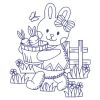 Redwork Cute Rabbit 01(Lg)