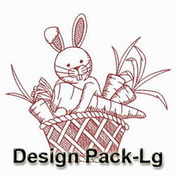 Redwork Bunny(Lg) machine embroidery designs