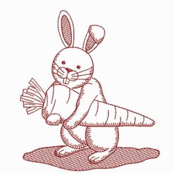 Redwork Bunny 02(Sm)