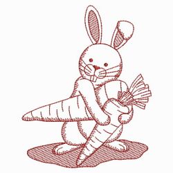 Redwork Bunny 04(Lg)