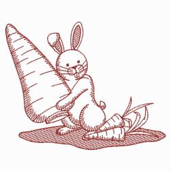 Redwork Bunny 05(Lg)