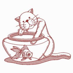 Redwork Cats 02(Lg) machine embroidery designs