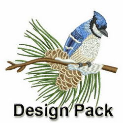 Winter Bluejay machine embroidery designs